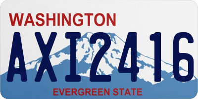 WA license plate AXI2416