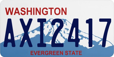 WA license plate AXI2417