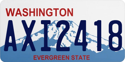 WA license plate AXI2418