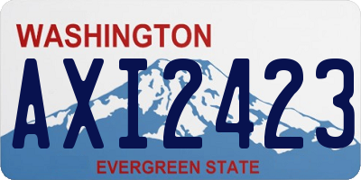 WA license plate AXI2423