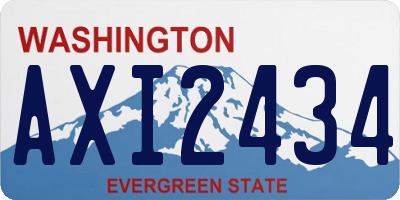 WA license plate AXI2434