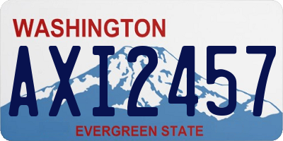 WA license plate AXI2457