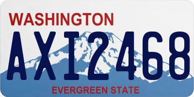 WA license plate AXI2468