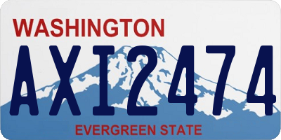 WA license plate AXI2474