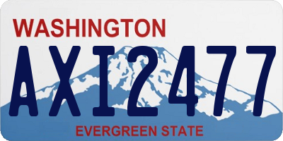 WA license plate AXI2477