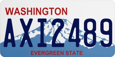 WA license plate AXI2489