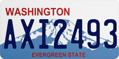 WA license plate AXI2493