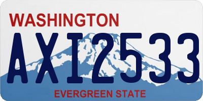 WA license plate AXI2533