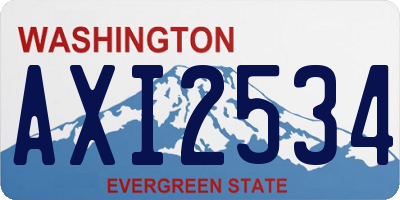 WA license plate AXI2534