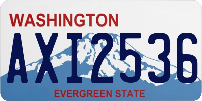 WA license plate AXI2536
