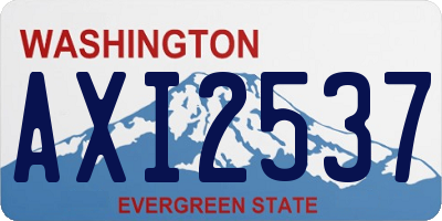 WA license plate AXI2537