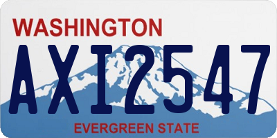 WA license plate AXI2547