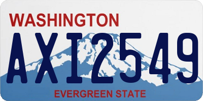 WA license plate AXI2549