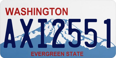 WA license plate AXI2551