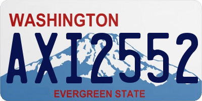 WA license plate AXI2552