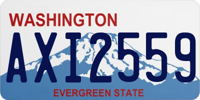 WA license plate AXI2559