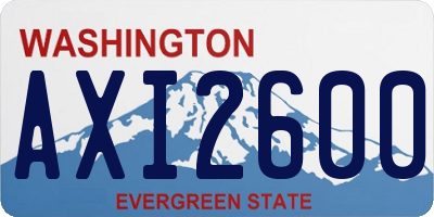 WA license plate AXI2600