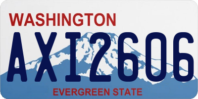 WA license plate AXI2606
