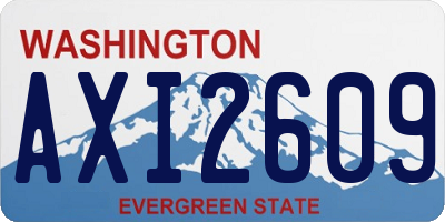 WA license plate AXI2609