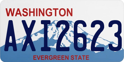 WA license plate AXI2623