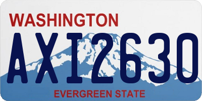 WA license plate AXI2630