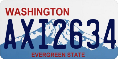 WA license plate AXI2634