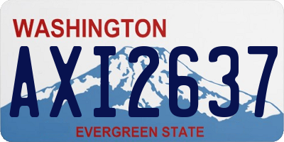 WA license plate AXI2637