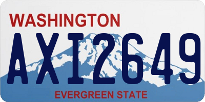 WA license plate AXI2649