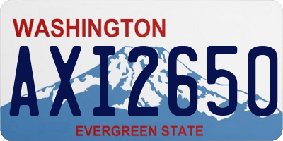 WA license plate AXI2650