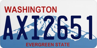 WA license plate AXI2651