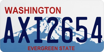 WA license plate AXI2654