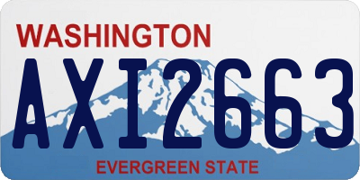 WA license plate AXI2663