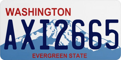 WA license plate AXI2665