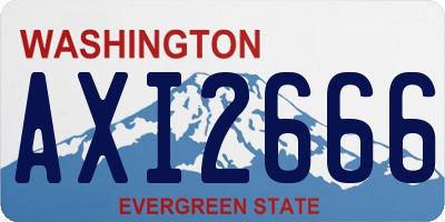 WA license plate AXI2666