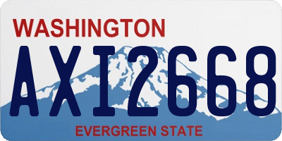 WA license plate AXI2668