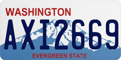 WA license plate AXI2669