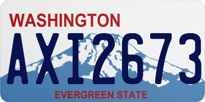 WA license plate AXI2673
