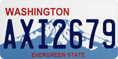 WA license plate AXI2679