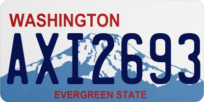 WA license plate AXI2693