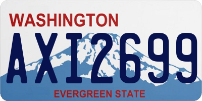 WA license plate AXI2699