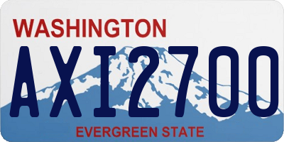 WA license plate AXI2700