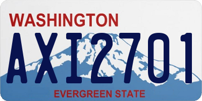 WA license plate AXI2701
