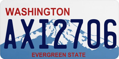 WA license plate AXI2706