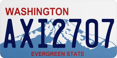 WA license plate AXI2707