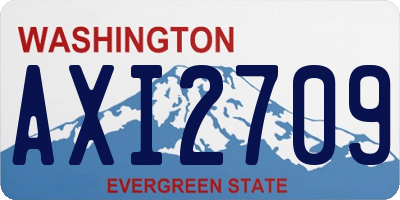 WA license plate AXI2709