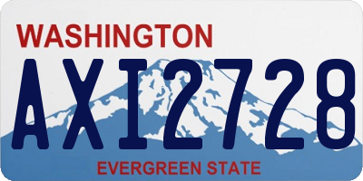 WA license plate AXI2728