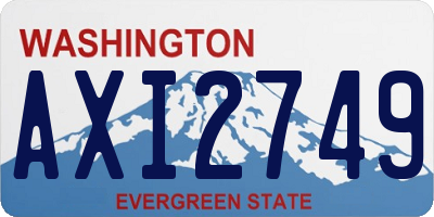 WA license plate AXI2749