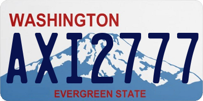 WA license plate AXI2777