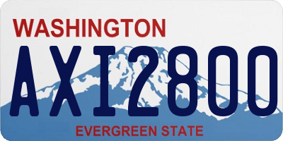WA license plate AXI2800
