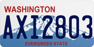 WA license plate AXI2803